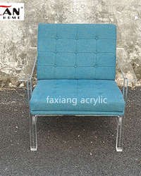 fashion acrylic sofa chair with fabric cushion