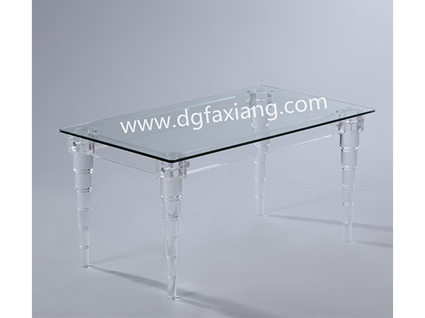 lucite acrylic coffee table