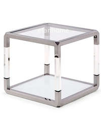 fashionable side table with stainless steel