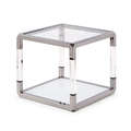 fashionable side table with stainless steel