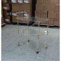 high quality clear acrylic 3 tier trolley for sale