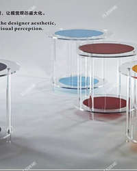 fashion popular acrylic round side table wholesale