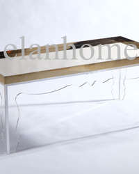 popular long coffee table with acrylic laser leg on sale