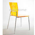 organge chair with acrylic set for dining room