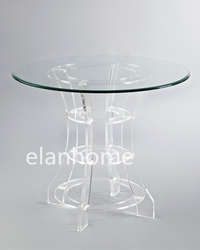 cheap price clear round acrylic table