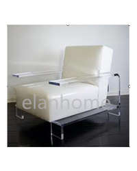  clear acrylic arm sofa chair
