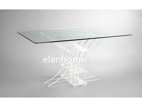 diy modern clear lucite dining table