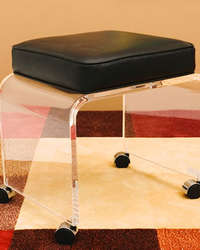 crystal lucite stool