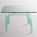 green acrylic dining table on sale