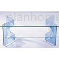 easy clean bule lucite coffee table for dining room