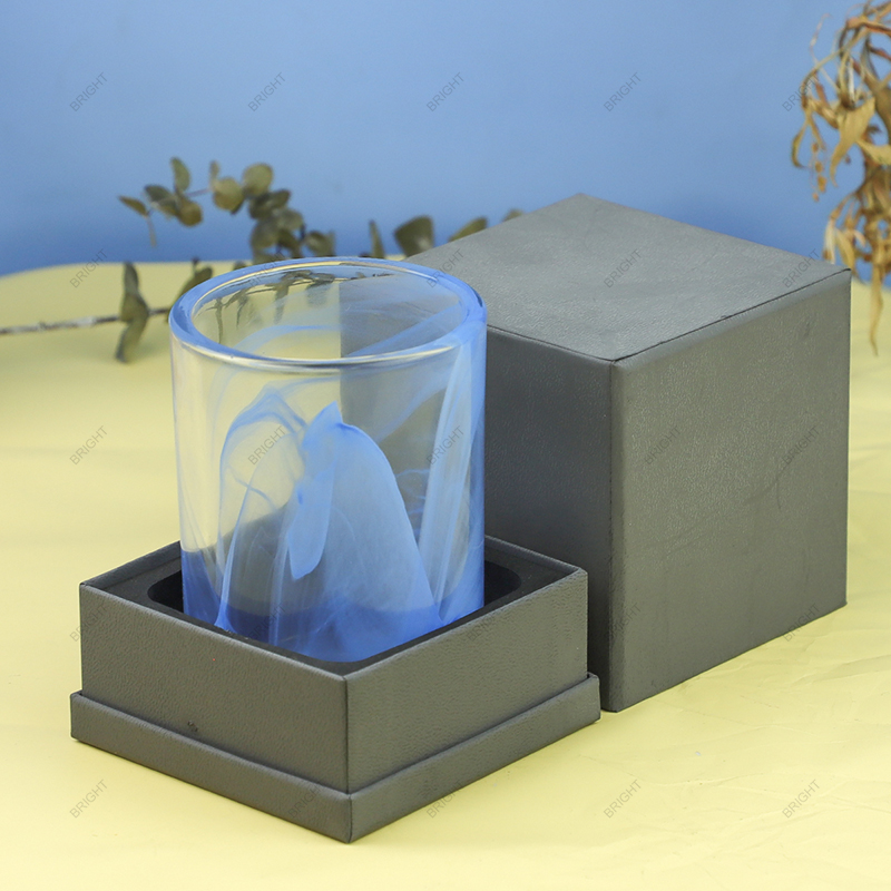 Tarro de vidrio para velas con caja para decoración