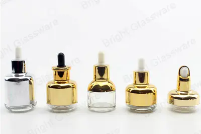 Diseño de lujo galvanoplastia color 30ml botellas de vidrio y frascos al por mayor