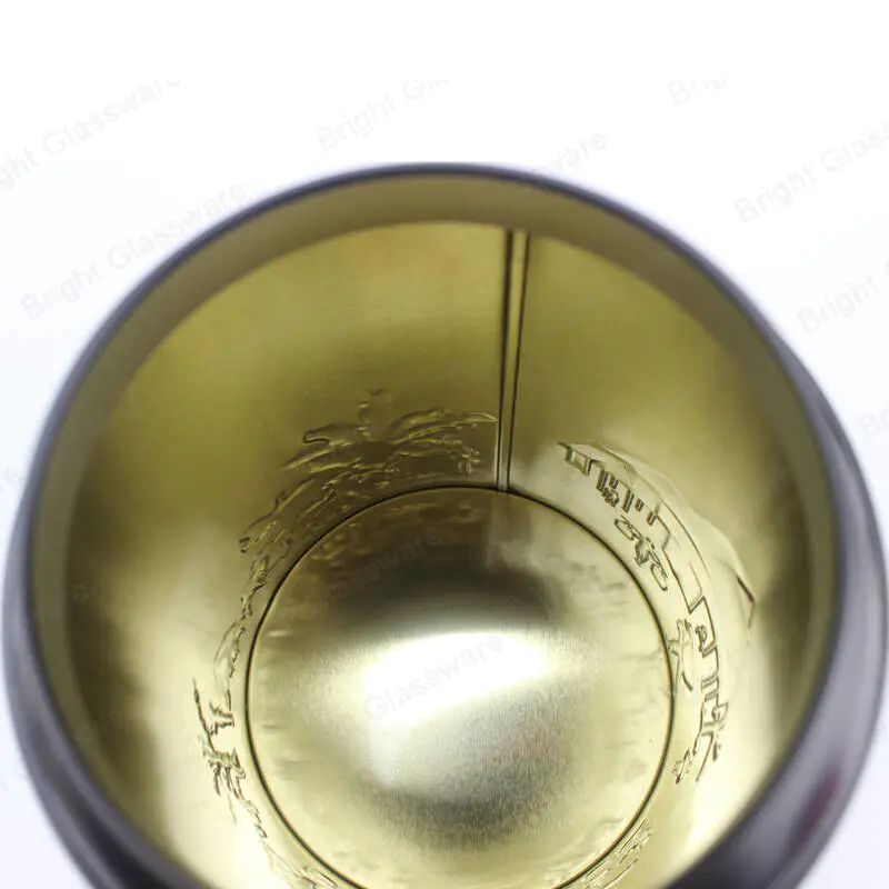 250 г круглый черный металлический жестяной контейнер для чая с крышкой