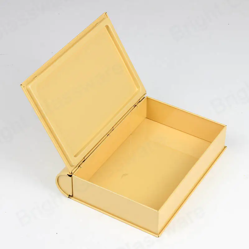 Изготовленная на заказ креативная печатная металлическая жестяная коробка в форме книги печенье Рождественская упаковка конфет