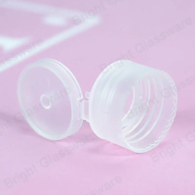 20/410 plástico PET transparente 24mm tapa abatible para botella de loción cosmética
