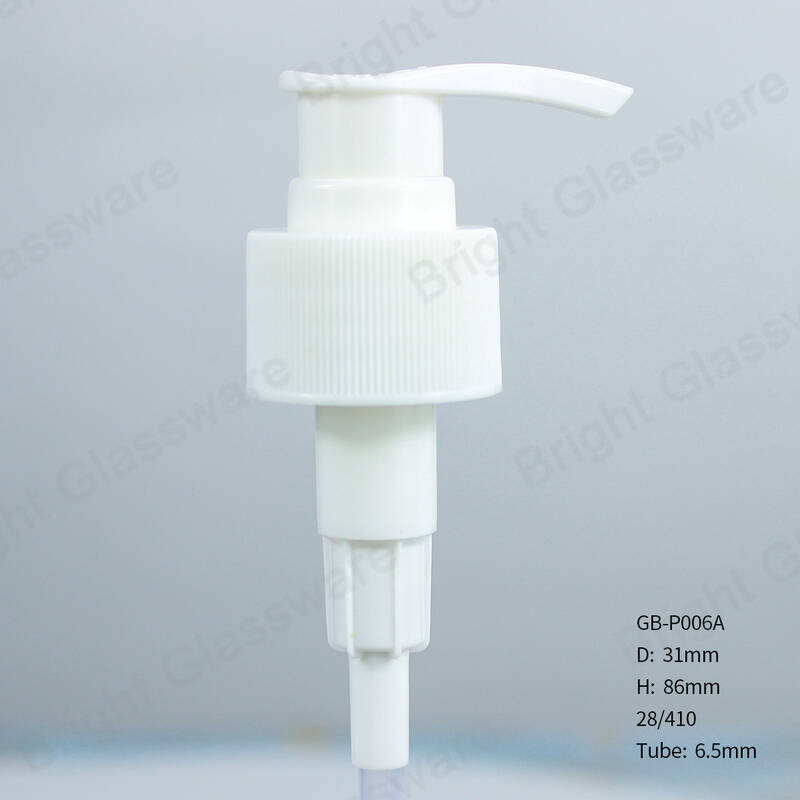 مضخة محلول بلاستيكية بيضاء لزجاجات PET 28/410
