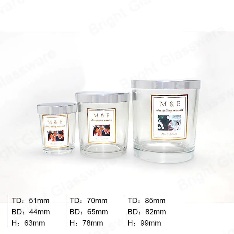 Высококачественные пустые ароматические подсвечники с толстым дном, банки для свечей из прозрачного стекла с металлическими крышками