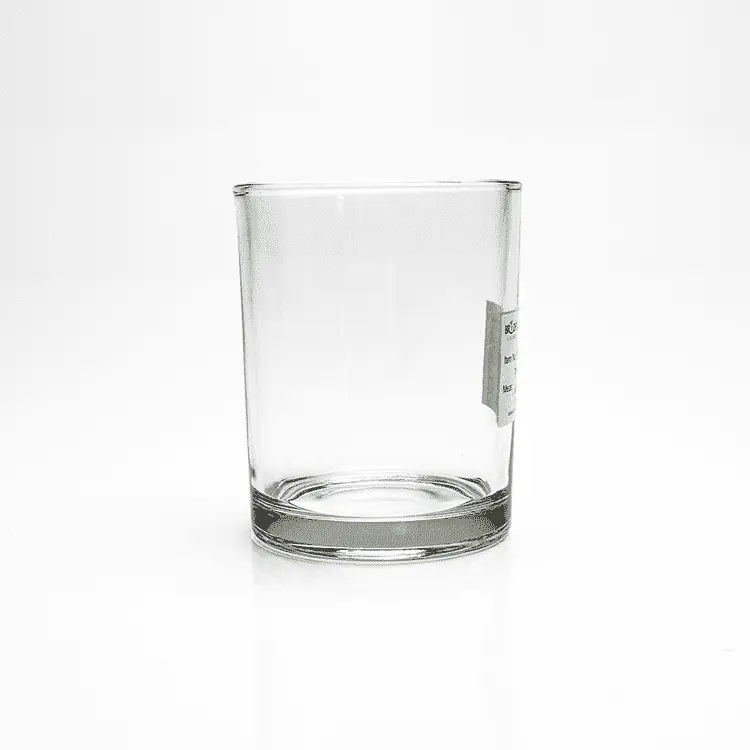 Glasshouse 9oz Porte-bougie en verre votif Cylindre Bougie transparente Pot