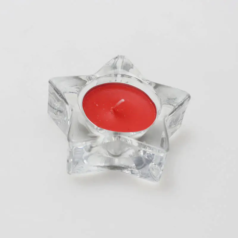 Свадебные центральные элементы прозрачный мини-кристалл Tealight Вотив Звезда Подсвечник Стекло