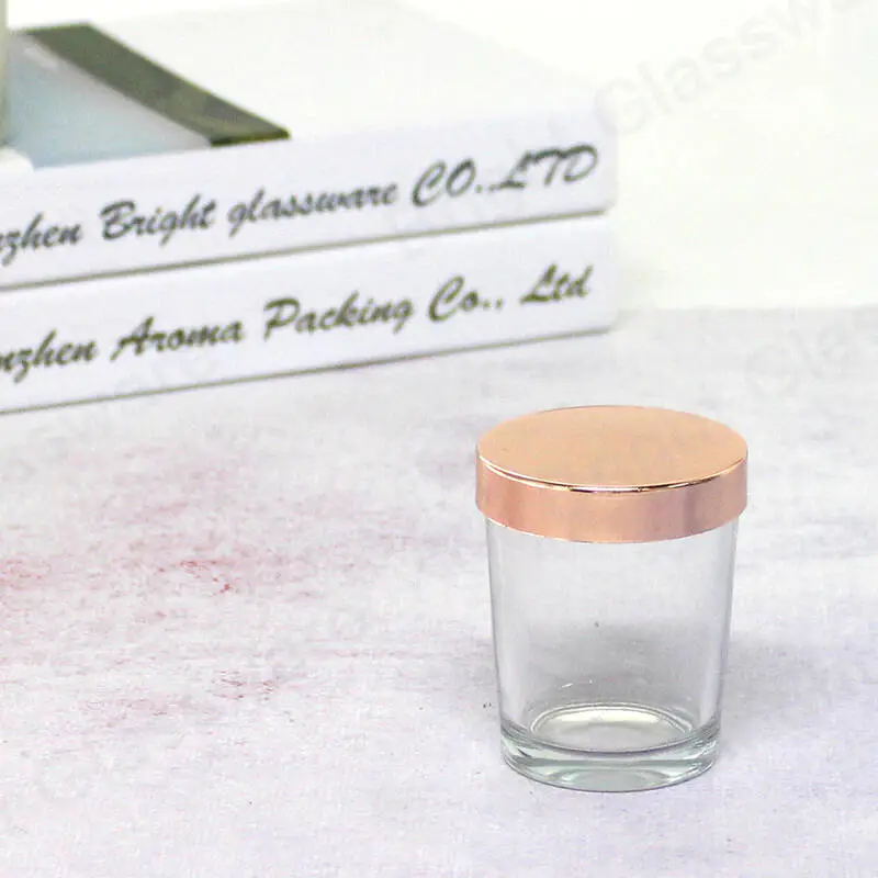 Tapa de metal de aluminio de oro rosa de 58 mm para frasco de vidrio