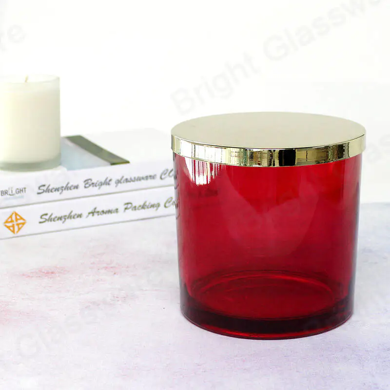 Металлическая крышка 103 мм 152 мм для большой стеклянной чашки свечи / контейнерной свечи с золотой крышкой