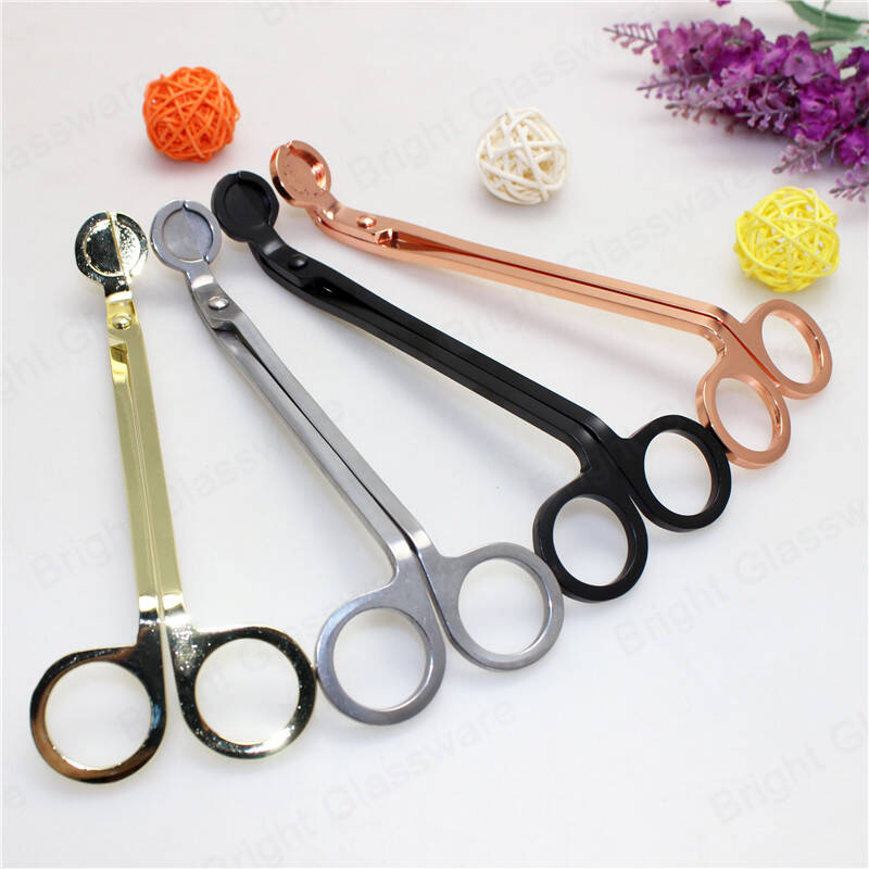 wholesale different color stainless steel candle wick trimmer scissors wick cutter with customize logo