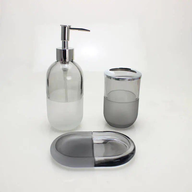 dispensador de jabón baño rellenable loción acrílica bomba botella de vidrio baño accesorios de lujo