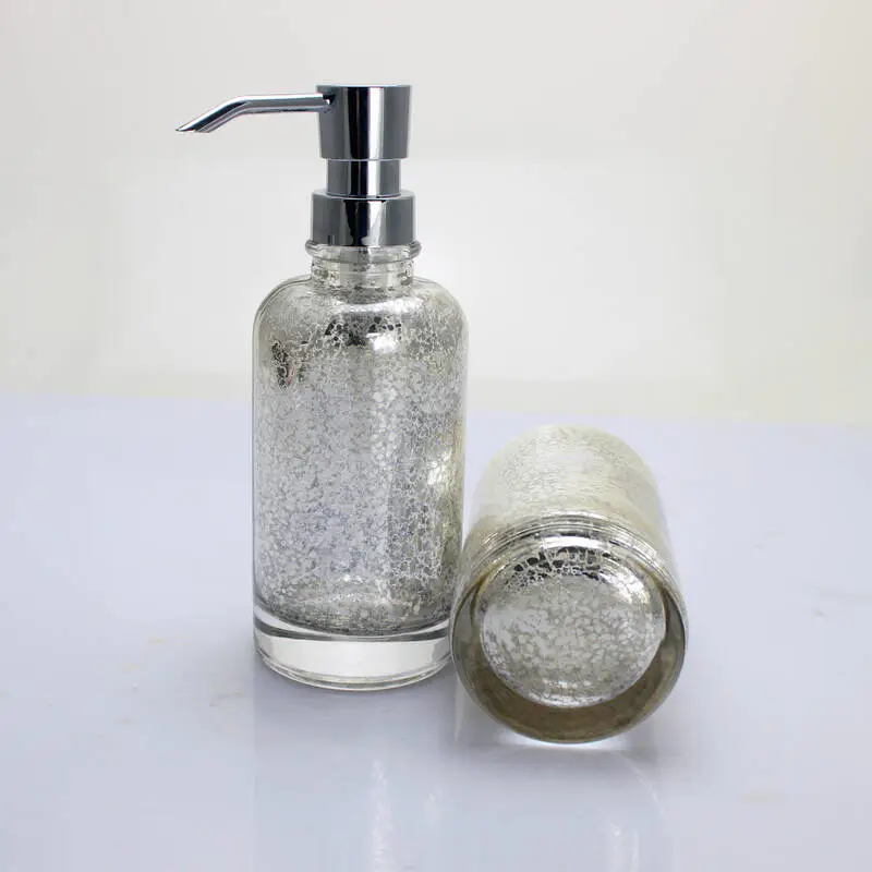 空洗手玻璃瓶液体肥皂洗发水玻璃瓶带化妆水泵