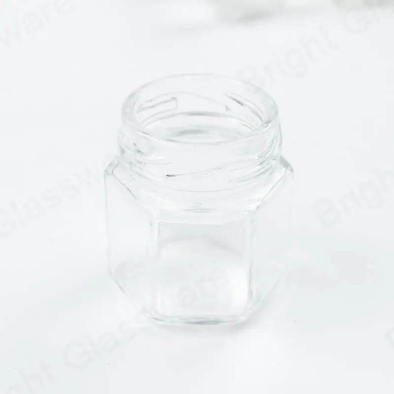 12オンス8オンス2オンス食品グレード透明ハニーガラスジャー六角ガラス容器販売