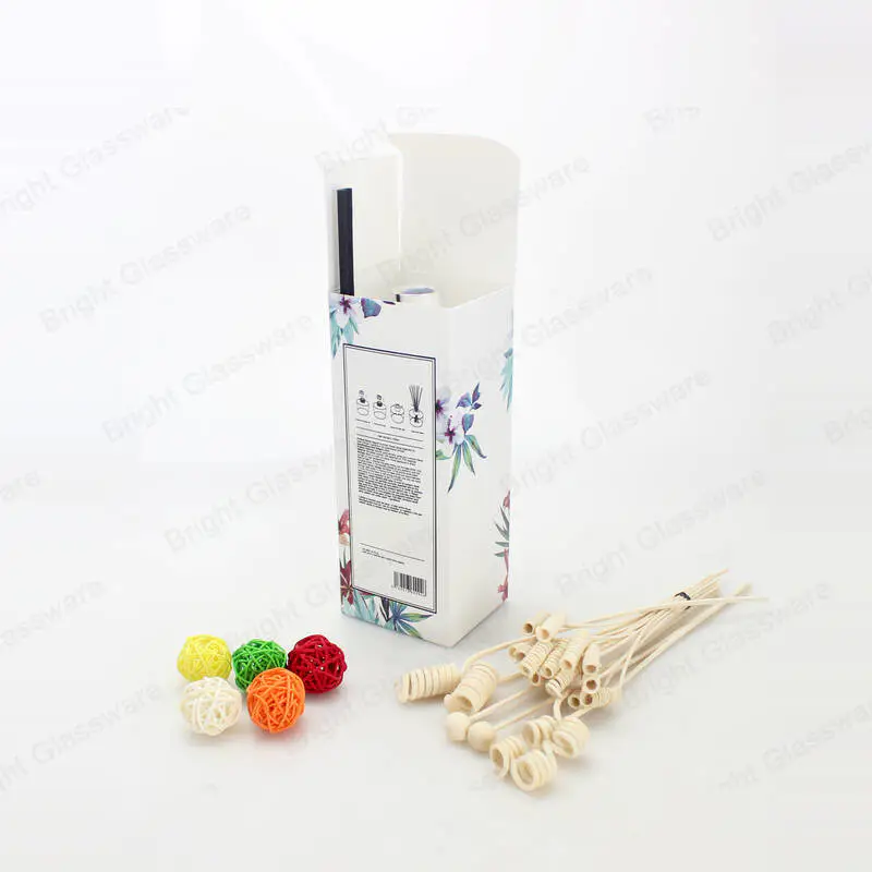Caja de regalo de aromaterapia de perfume personalizada Cajas de embalaje difusor de caña de vidrio