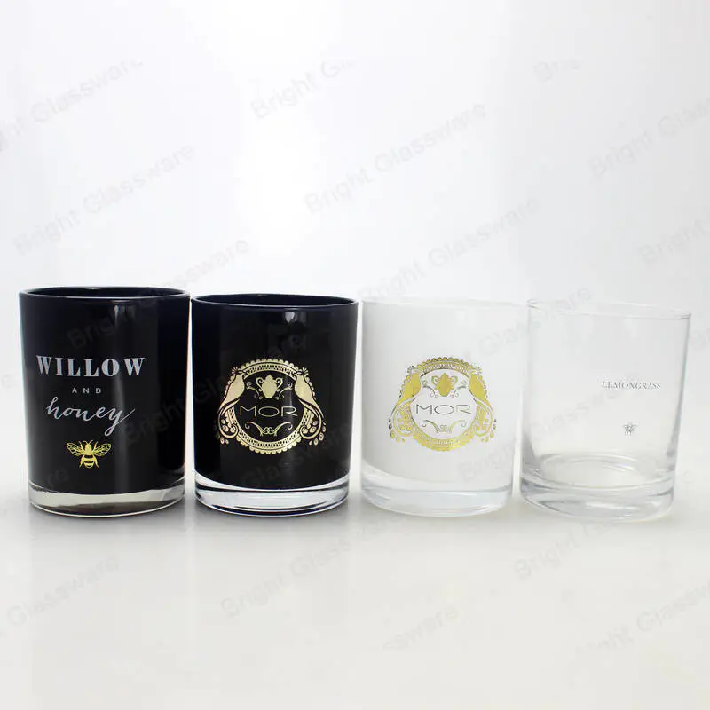 Frascos de velas de lámina y serigrafía personalizados o vidrio de botella para su logotipo de marca