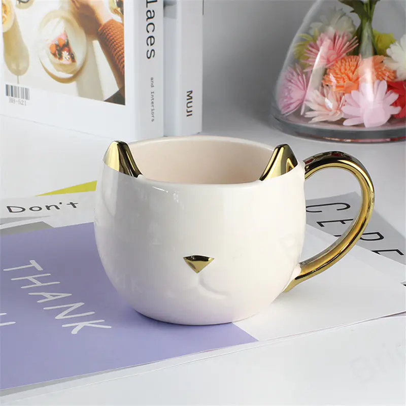 drinkware 3D animal cartoon mark cup creative linda taza de cerámica gato para regalo de cumpleaños