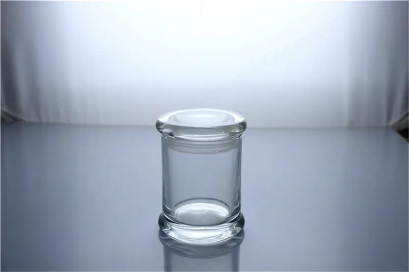 clear mini 2 oz libbey status jar with glass lid