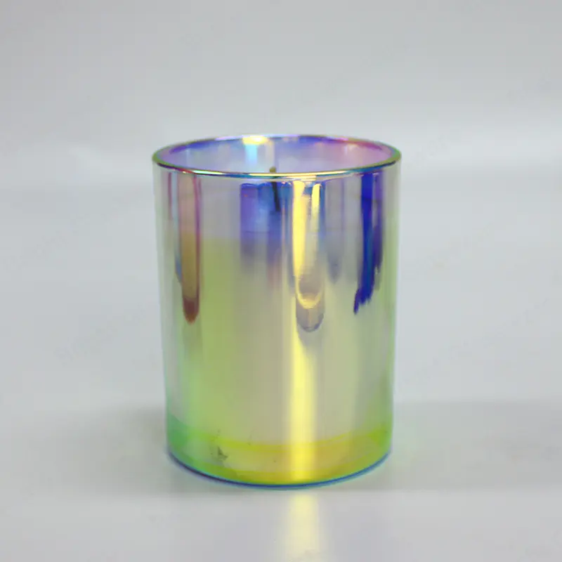 Al por mayor Holographic Rainbow Glass Candle Jars