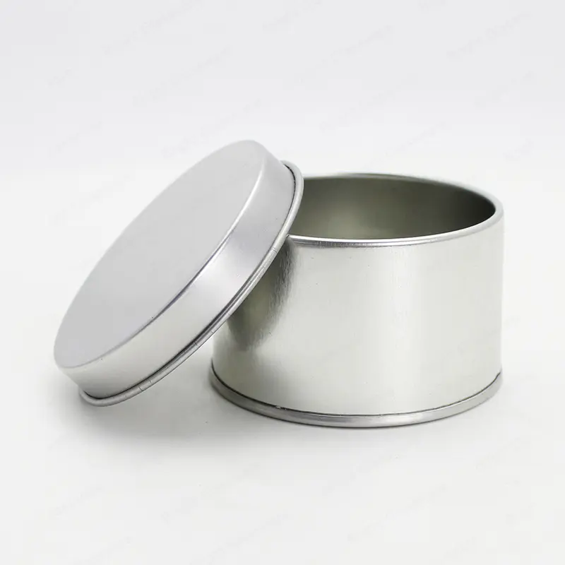 Vacío 4oz redondo de metal de estaño contenedores de tela de lata personalizado con tapa para la fabricación de velas