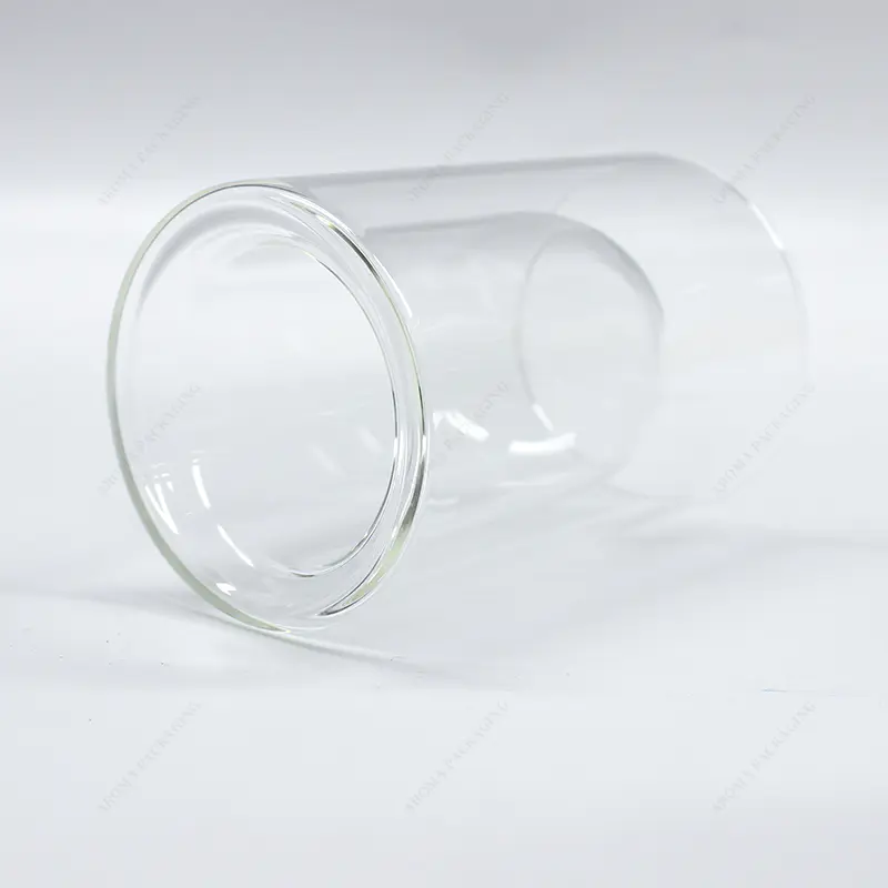 高硼硅酸盐双层透明芦苇扩散器瓶或芳香疗法