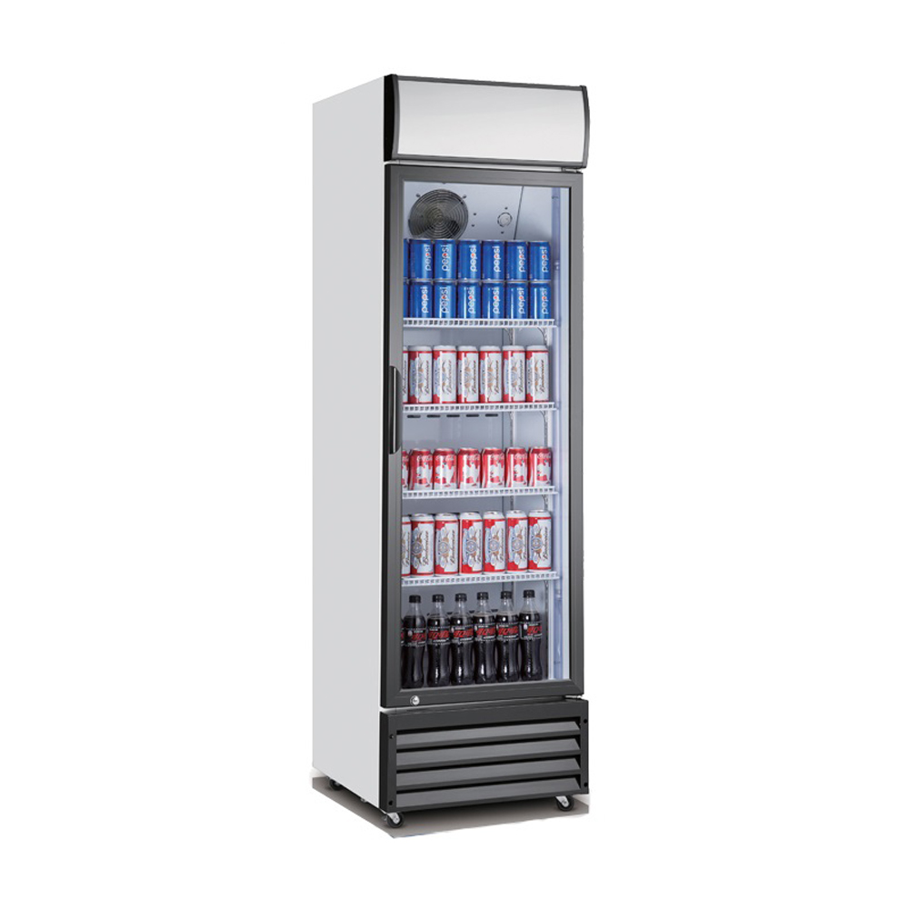 Refrigerador de refrescos vertical de una sola puerta