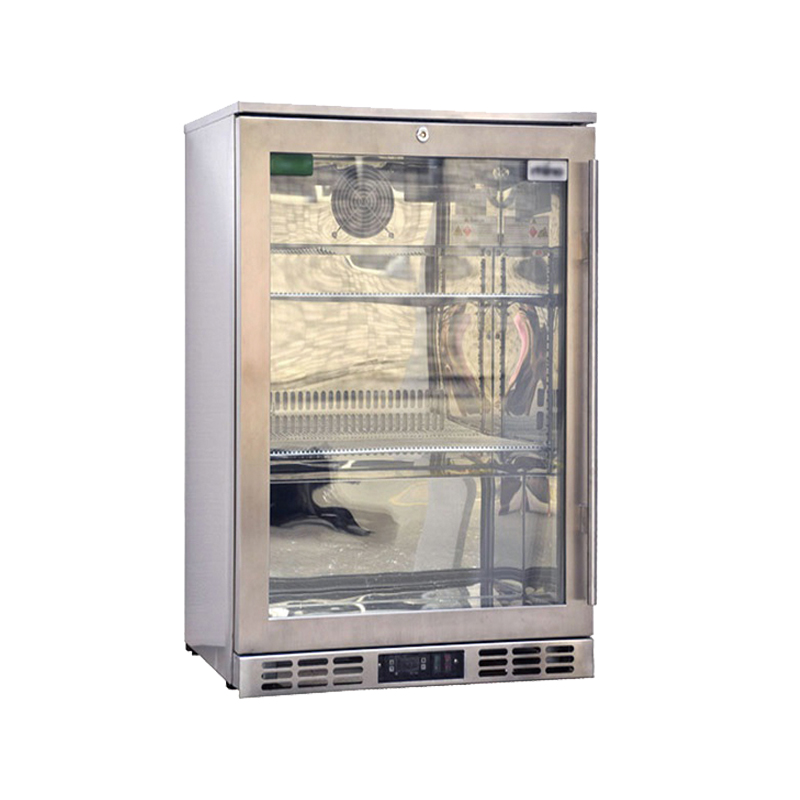 Refrigerador de acero inoxidable de barra trasera de una sola puerta