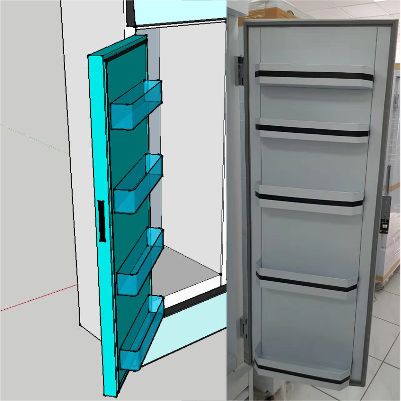 Double Hinge Door Refrigerated Medicine Cabinet