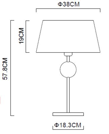 4917 Napoleon Single Table lamp