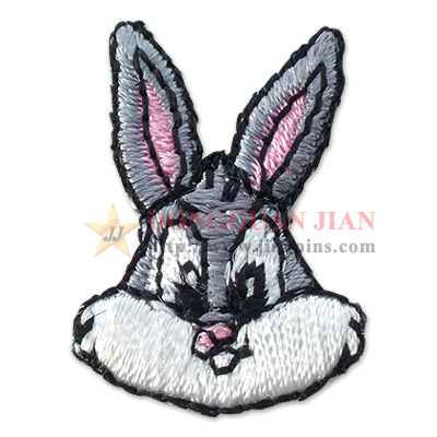 embroidered rabbit patches