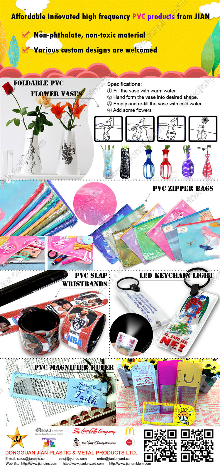 Affordable Innovated PVC Products, PVC Flower Vase, PVC Bag From JIAN