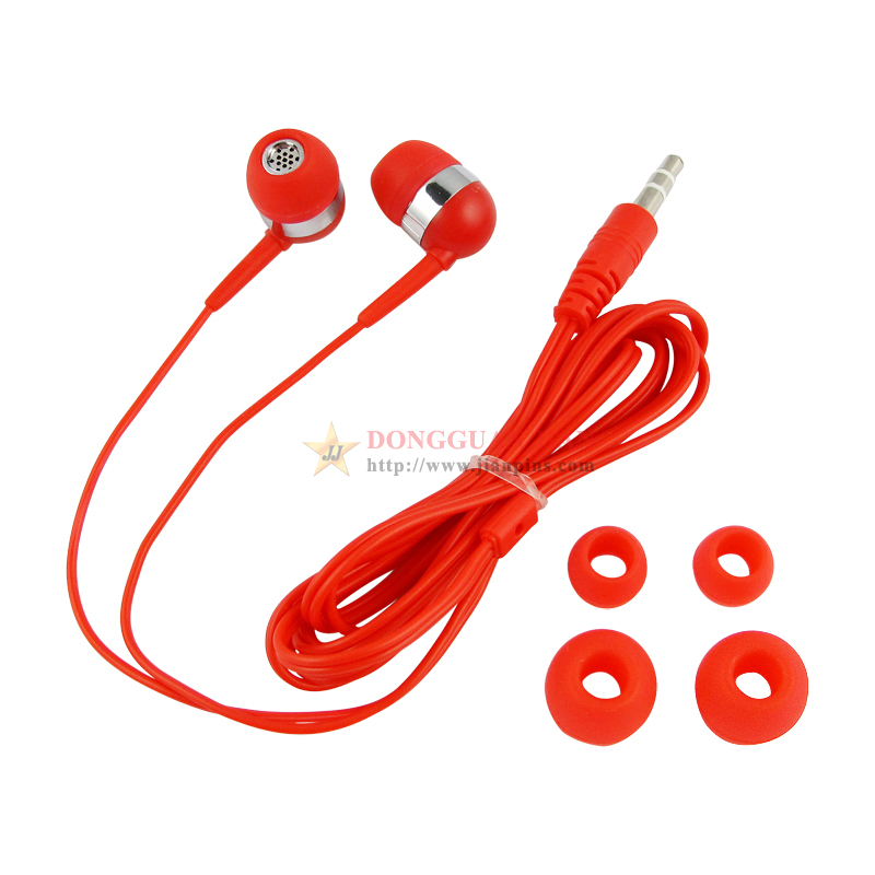 Red in ear earphones