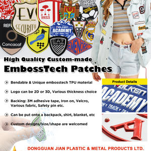 High quality custom-made Emboss Tech Patch with low price from Jianpins 