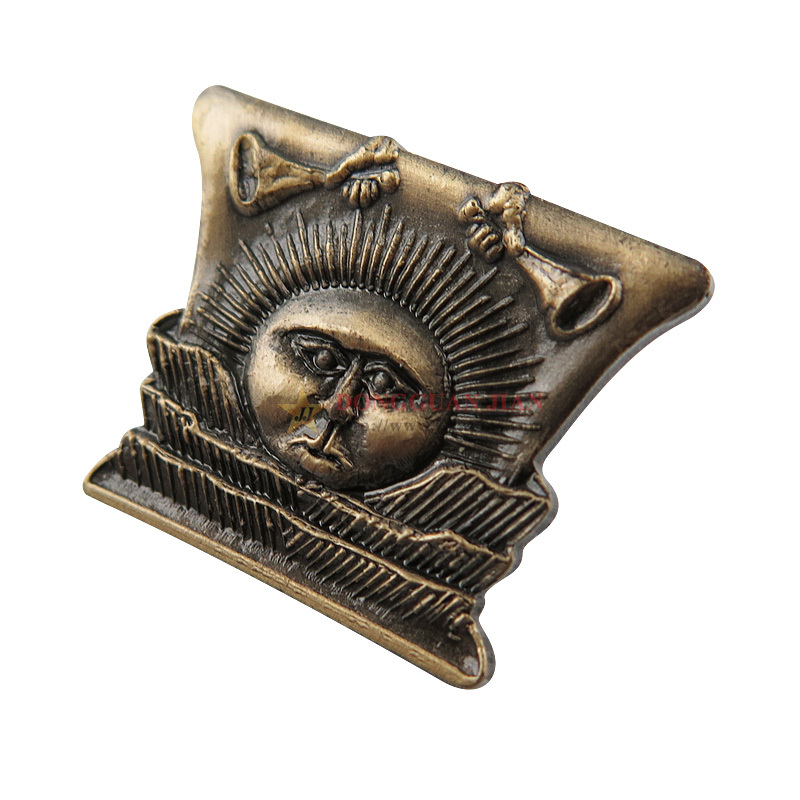 Placage antiquité Badges en alliage de zinc