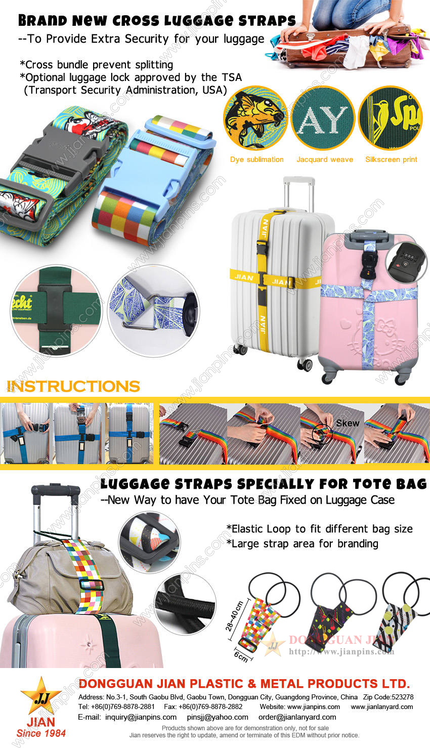 Cinghie per bagagli nuove di zecca