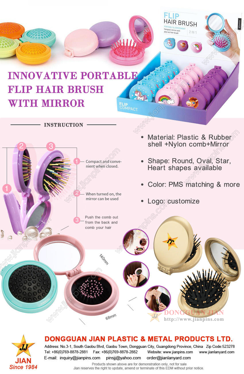 Miroir Compact Maquillage Portable en Plastique