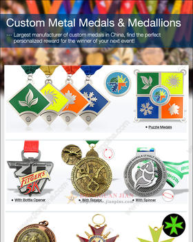 Пользовательские металлические медали и медальоны
