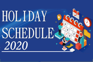 Holiday Notice of coming new year 2020
