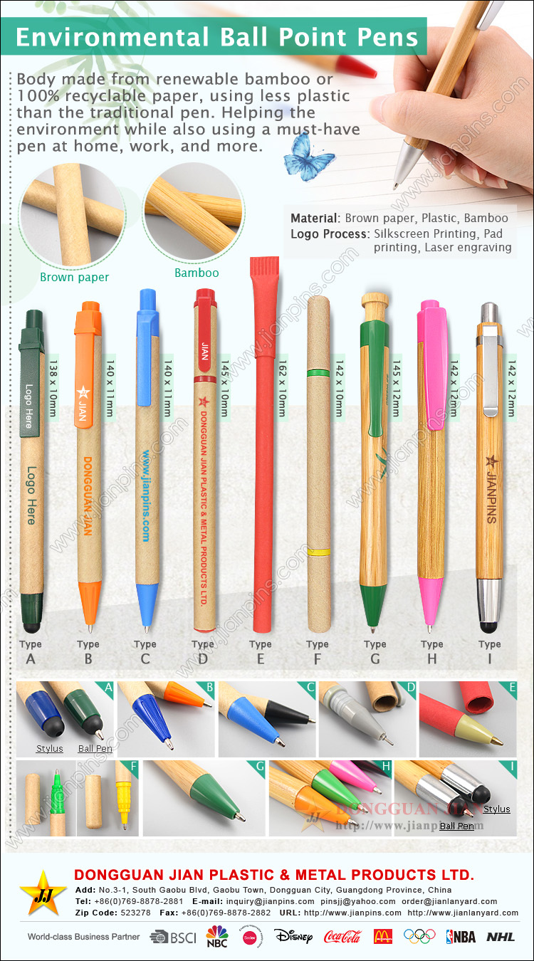 Miljøvennlige kulepenner